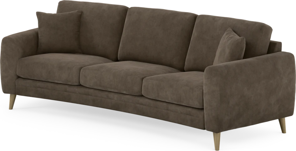 Eden - 3-sits soffa svängd - Brun