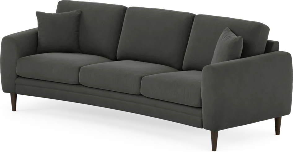 Eden - 3-sits soffa svängd - Grå