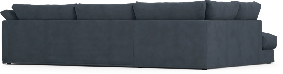 Cherrie - 3-sits soffa med divan vänster, med kappa - Blå