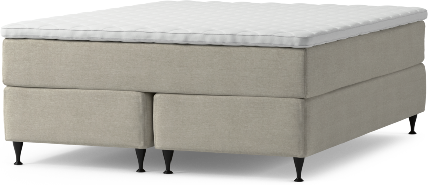 Delux Dream - Kontinentalsäng, dubbelsäng med bäddmadrass och sängben - Beige