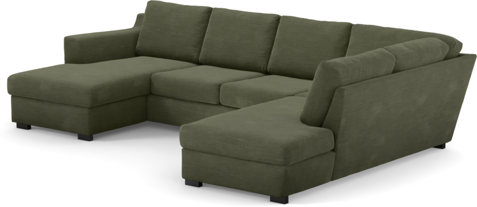 Friday - 3-sits soffa med schäslong vänster och divan höger - Grön
