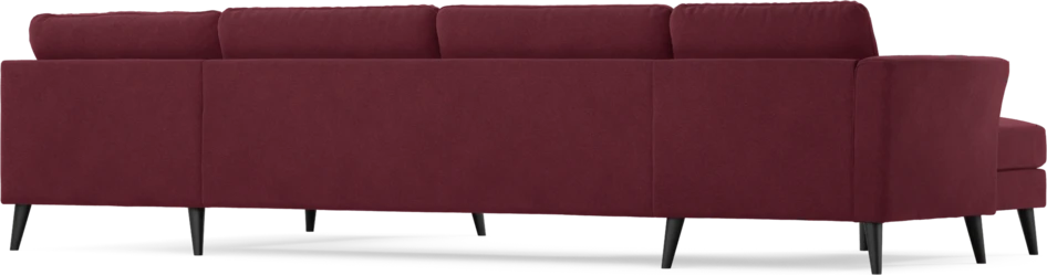 Bridge - 3-sits soffa med schäslong vänster och divan höger - Röd