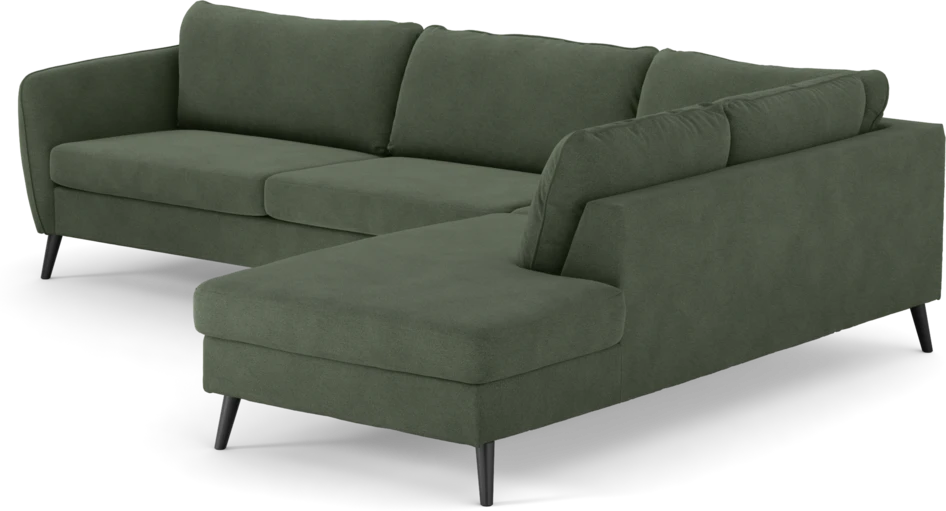 County - 2,5-sits soffa med divan höger - Grön