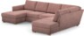 Friday - 3-sits soffa med schäslong vänster och divan höger - Rosa
