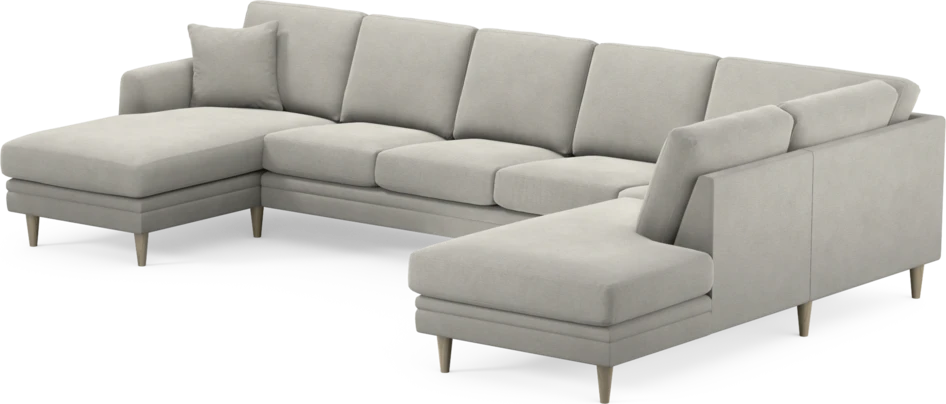 Eden - 3-sits soffa med schäslong vänster och divan höger - Grå