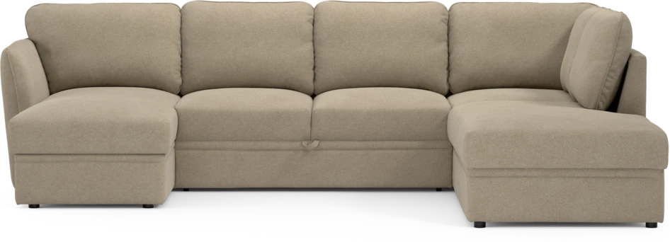 Öland - Bäddsoffa med schäslong vänster och divan höger - Beige