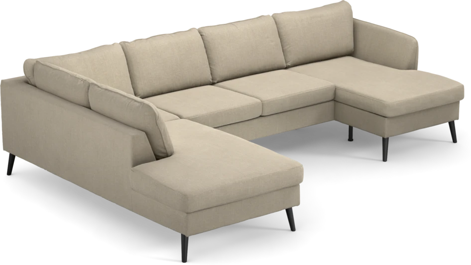 County - 3-sits soffa med divan vänster och schäslong höger - Beige