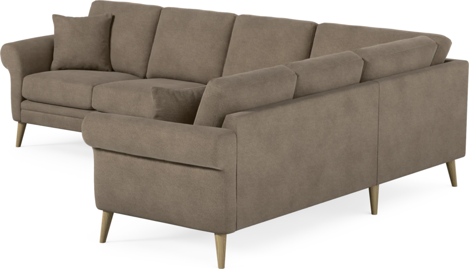 Eden - Hörnsoffa, 3+2-sits - Brun