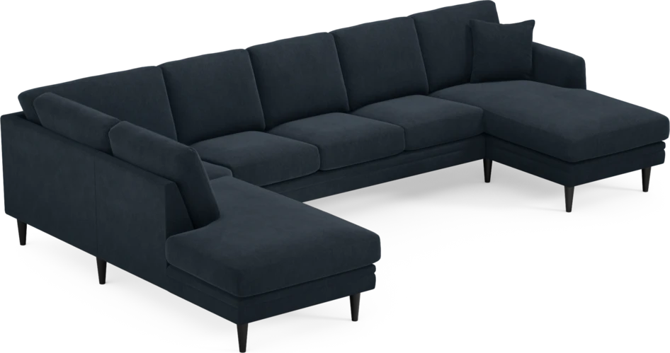 Eden - 3-sits soffa med divan vänster och schäslong höger - Blå