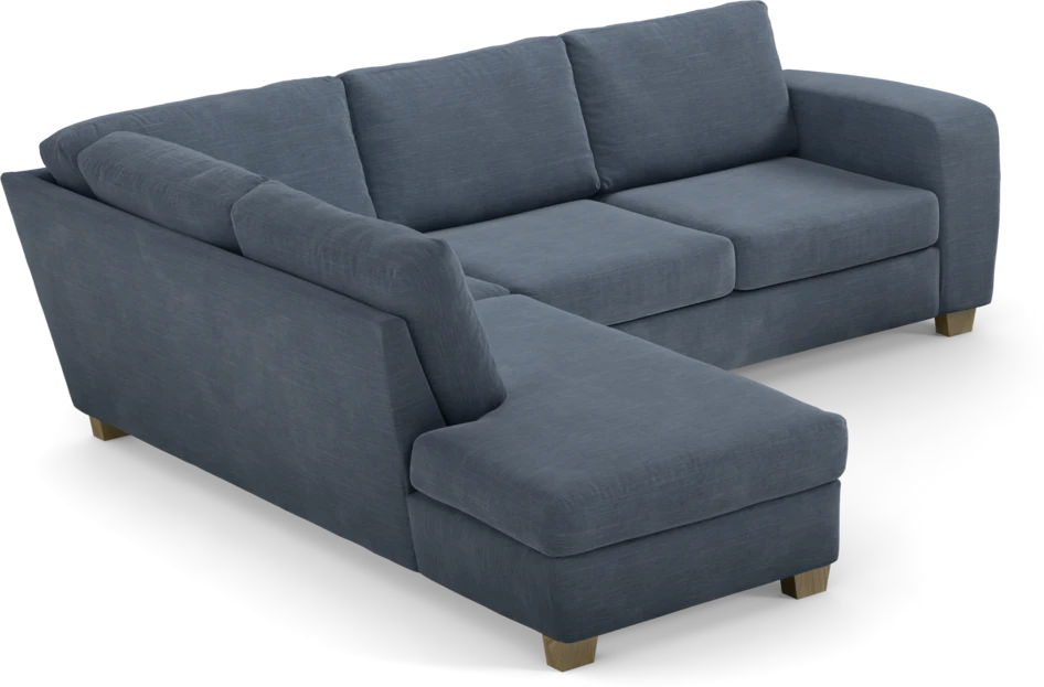 Friday - 2,5-sits soffa med divan vänster - Blå