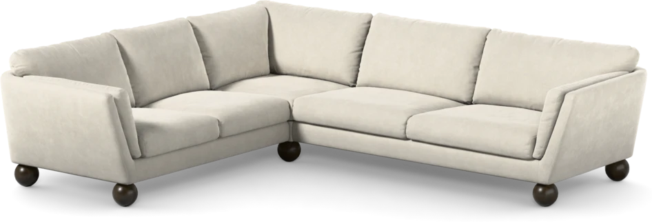Madison Lux - Hörnsoffa 2+3-sits, hörn 1 - Vit