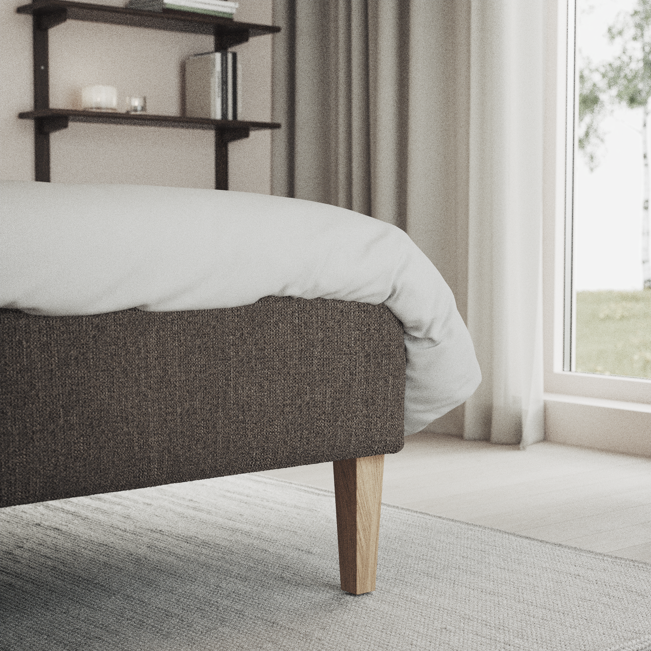Delux Exclusive - Kontinentalsäng, enkelsäng 140 cm med bäddmadrass och sängben - inspiration