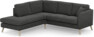 Eden - 2-sits soffa med divan - Svart