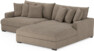 Rossi - 2-sits soffa med schäslong XL höger - Beige