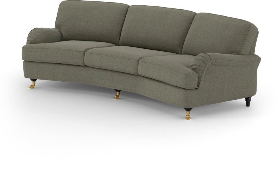 Oxford - 3-sits soffa svängd - Grön