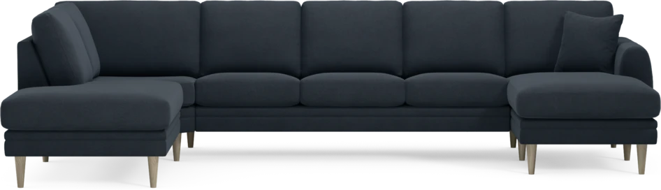 Eden - 3-sits soffa med divan vänster och schäslong höger - Blå