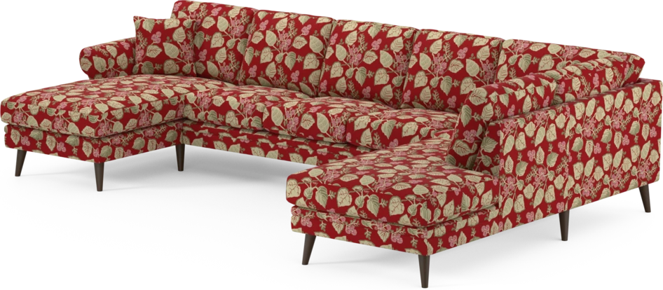 Eden - 3-sits soffa med schäslong vänster och divan höger - Flerfärgad
