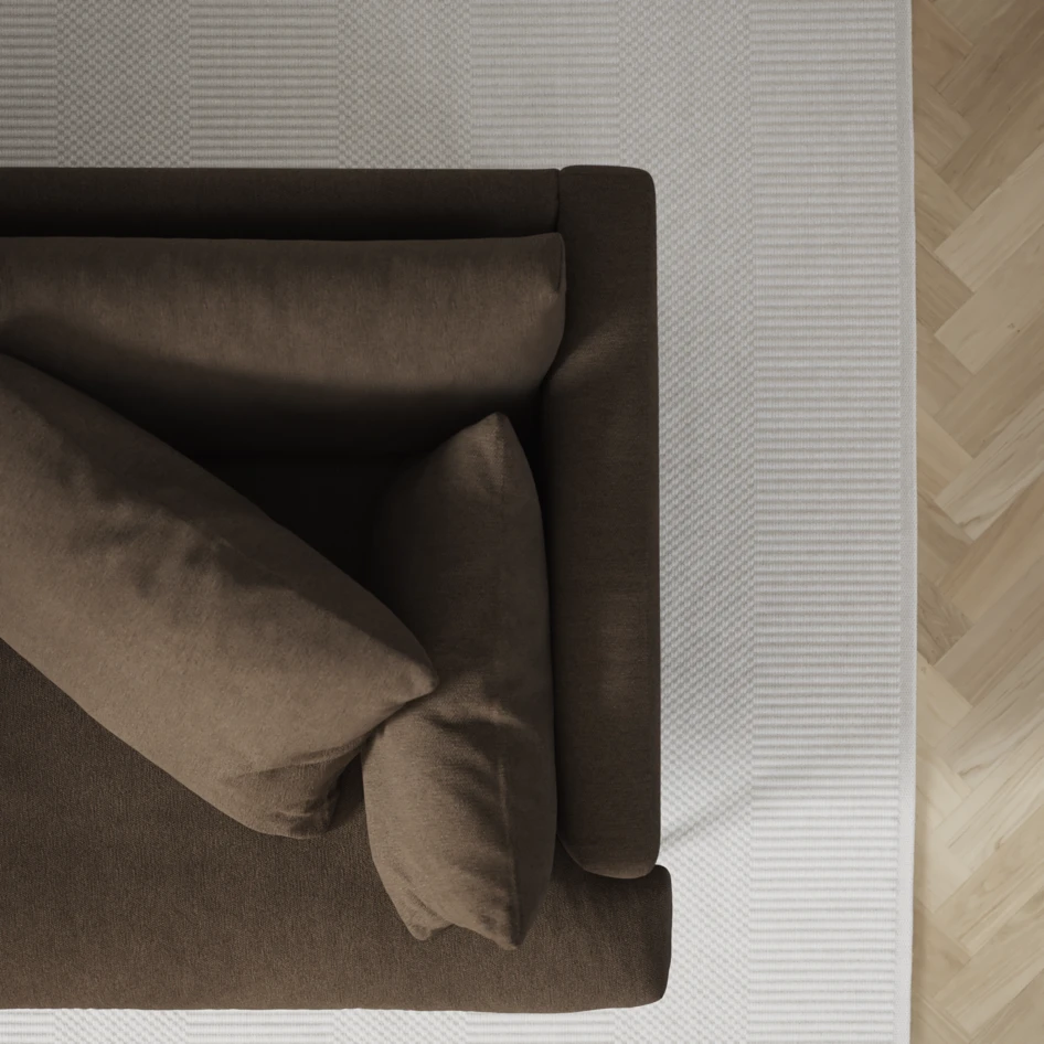 Harper - 3-sits soffa, hel dyna - Brun