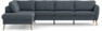 County - 3-sits soffa med divan vänster - Blå