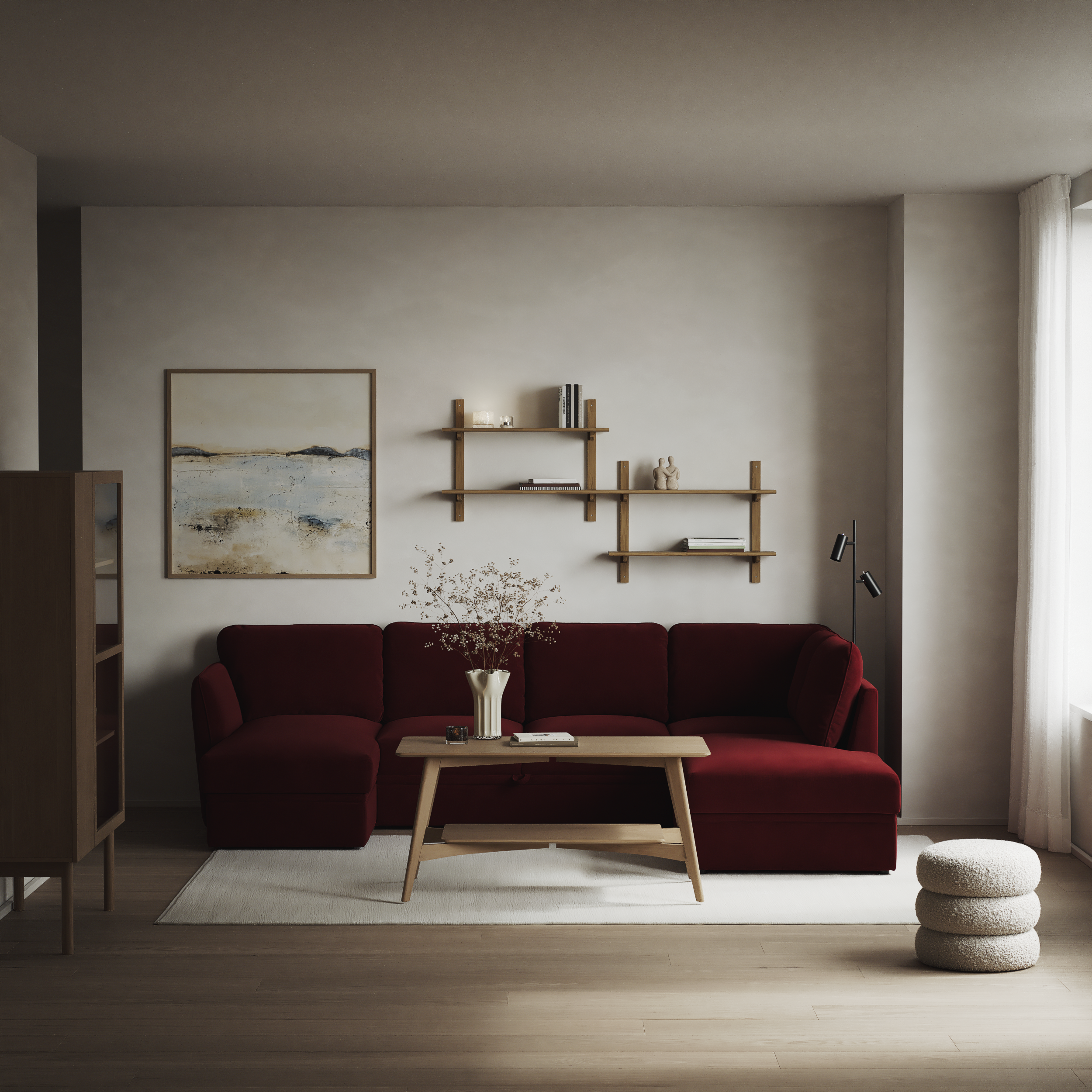 Öland - Bäddsoffa med schäslong vänster och divan höger - inspiration