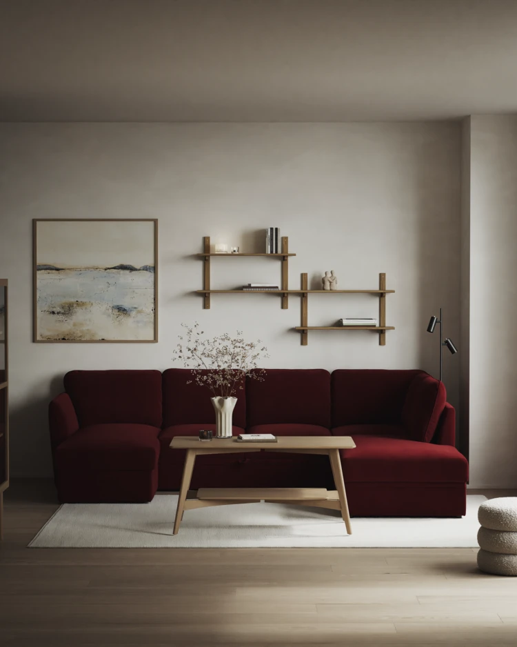 Öland - Bäddsoffa med schäslong vänster och divan höger - inspiration