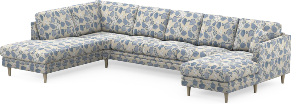 Eden - 3-sits soffa med divan vänster och schäslong höger - Flerfärgad