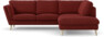 Madison Lux - 2-sits soffa med divan höger - Röd