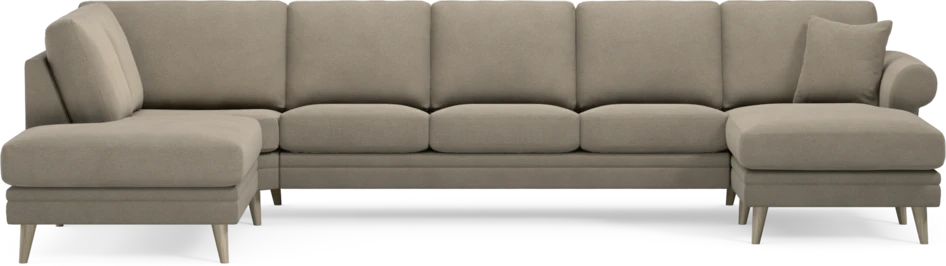 Eden - 3-sits soffa med divan vänster och schäslong höger - Beige