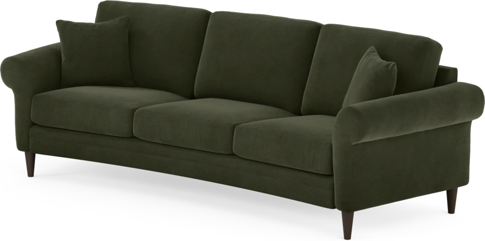 Eden - 3-sits soffa svängd - Grön