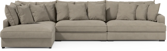 Rossi, 4-sits soffa med divan vänster