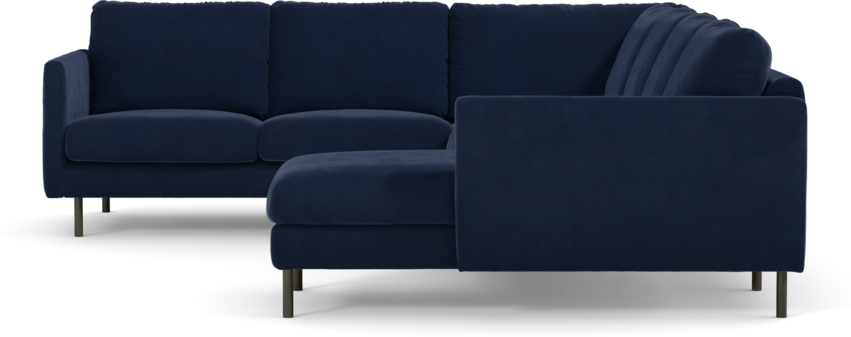 Madison Lux - Hörnsoffa med schäslong höger - Blå