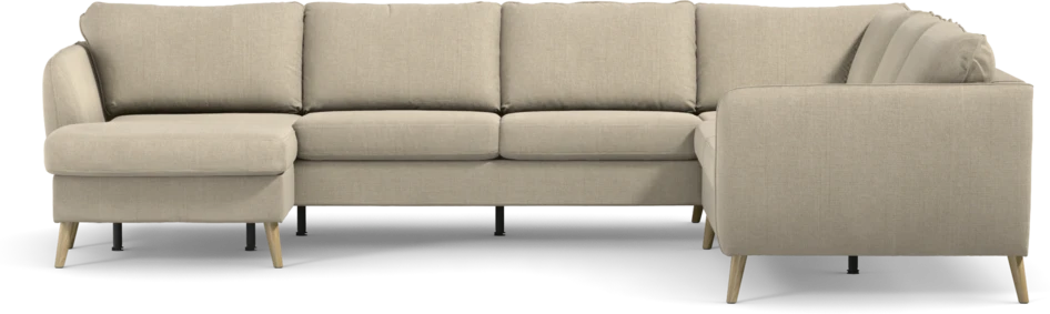 County - Hörnsoffa, 3+2-sits med schäslong vänster - Beige
