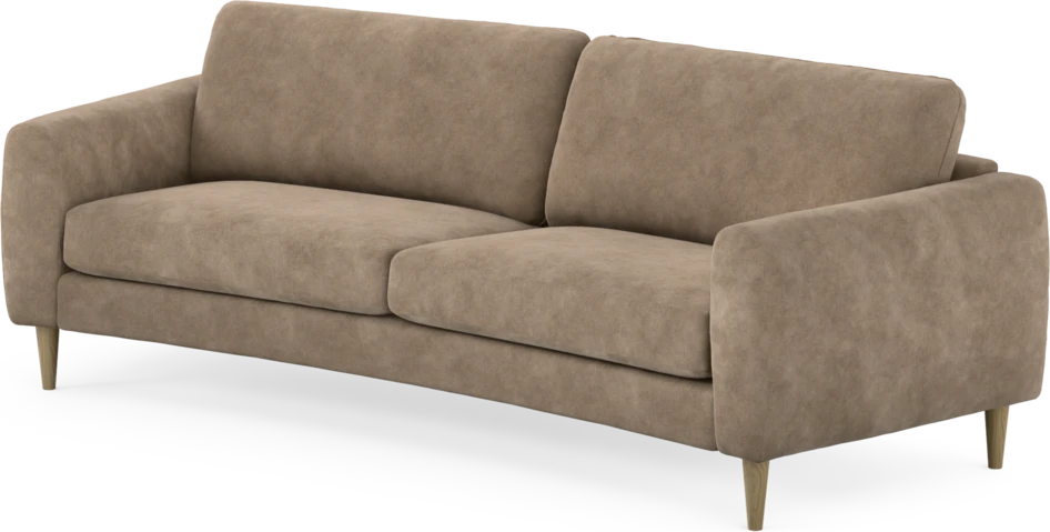 Bridge - 3-sits soffa svängd - Beige