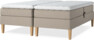 Delux Sense - Ställbar säng, dubbelsäng med bäddmadrass - Beige