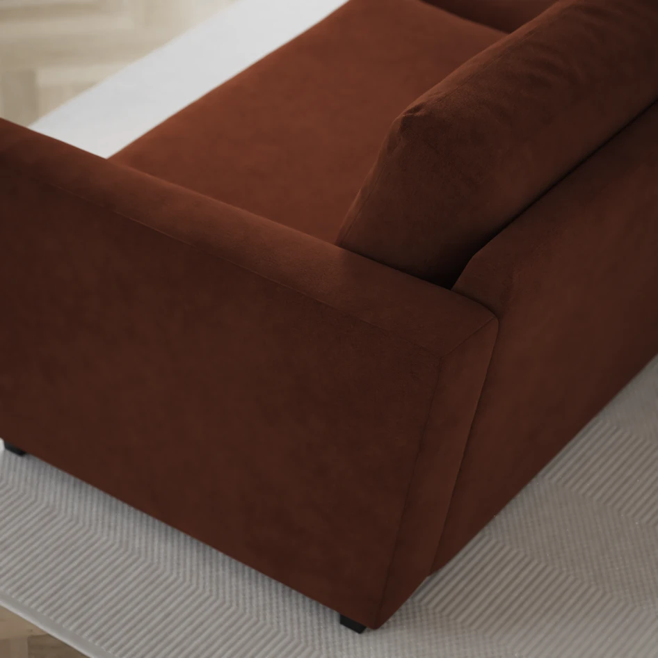 Friday - 2-sits soffa med två schäslonger - Orange