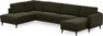 Bridge - 3-sits soffa med divan vänster och schäslong höger - Grön