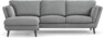 Madison Lux - 2-sits soffa med schäslong vänster - Grå