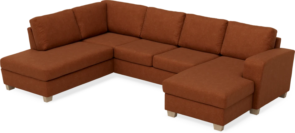 Friday - 3-sits soffa med divan vänster och schäslong höger - Orange