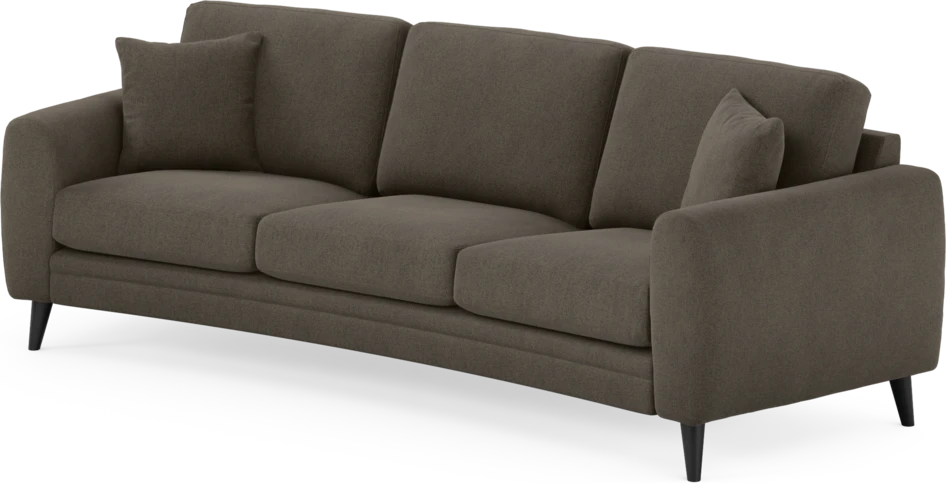 Eden - 3-sits soffa svängd - Brun