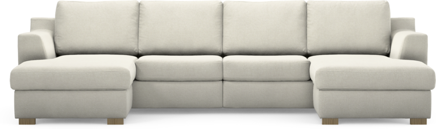 Friday - 2-sits soffa med två schäslonger - Vit