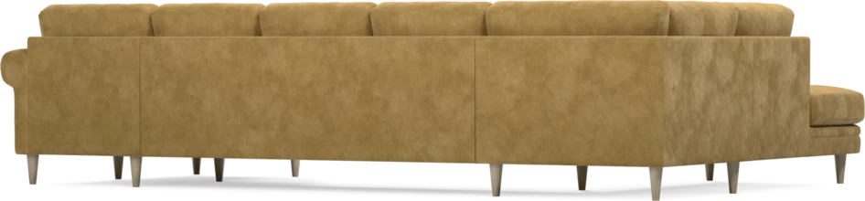 Eden - 3-sits soffa med divan vänster och schäslong höger - Gul