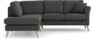 Eden - 2-sits soffa med divan - Svart
