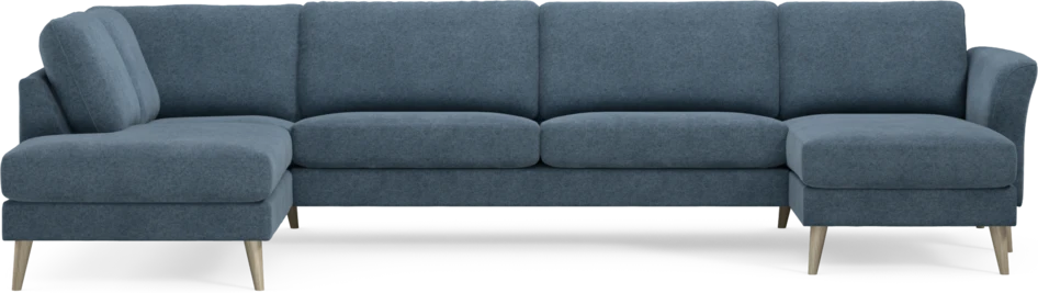Bridge - 3-sits soffa med divan vänster och schäslong höger - Blå