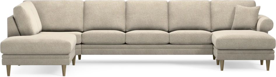 Eden - 3-sits soffa med divan vänster och schäslong höger - Beige