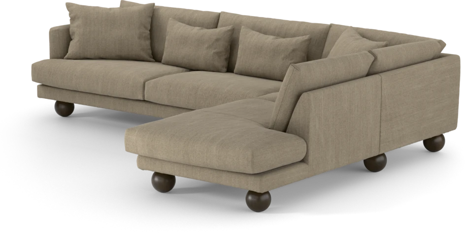 Harper - 3-sits soffa med divan höger - Beige