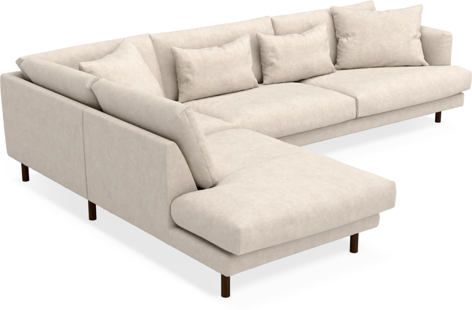 Harper - 3-sits soffa med divan vänster - Vit