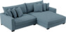 Rossi - 2-sits soffa med schäslong XL höger - Blå
