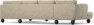 Madison Lux - 2-sits soffa med schäslong vänster och divan höger - Beige