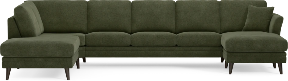 Eden - 3-sits soffa med divan vänster och schäslong höger - Grön
