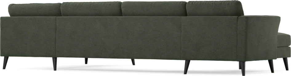 Bridge - 3-sits soffa med schäslong vänster och divan höger - Grön